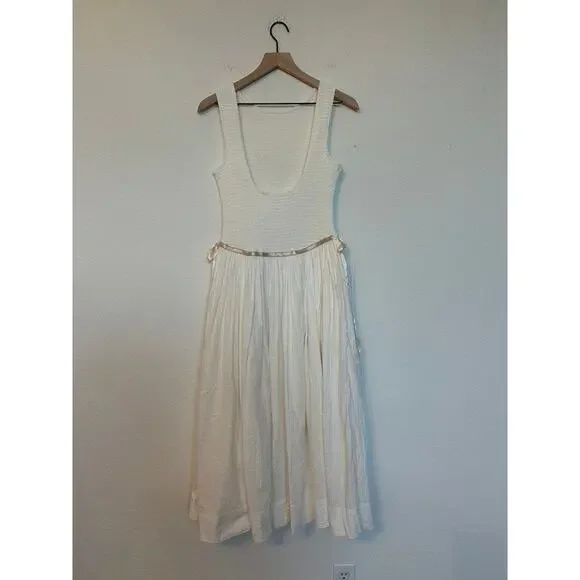 NWT Free People Nightingale Seersucker Midi Dress - Picture 6 of 7